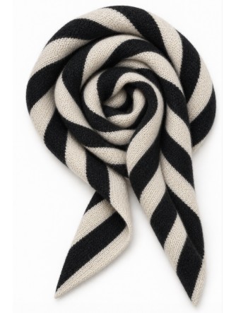 Rosas cashmere mini scarf Black/Nature